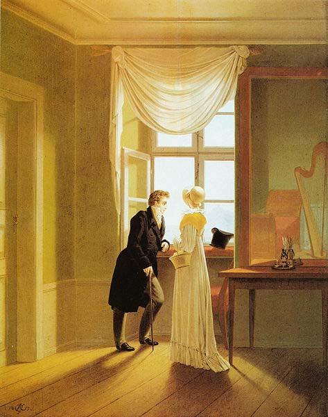 Georg Friedrich Kersting Paar am Fenster oil painting image